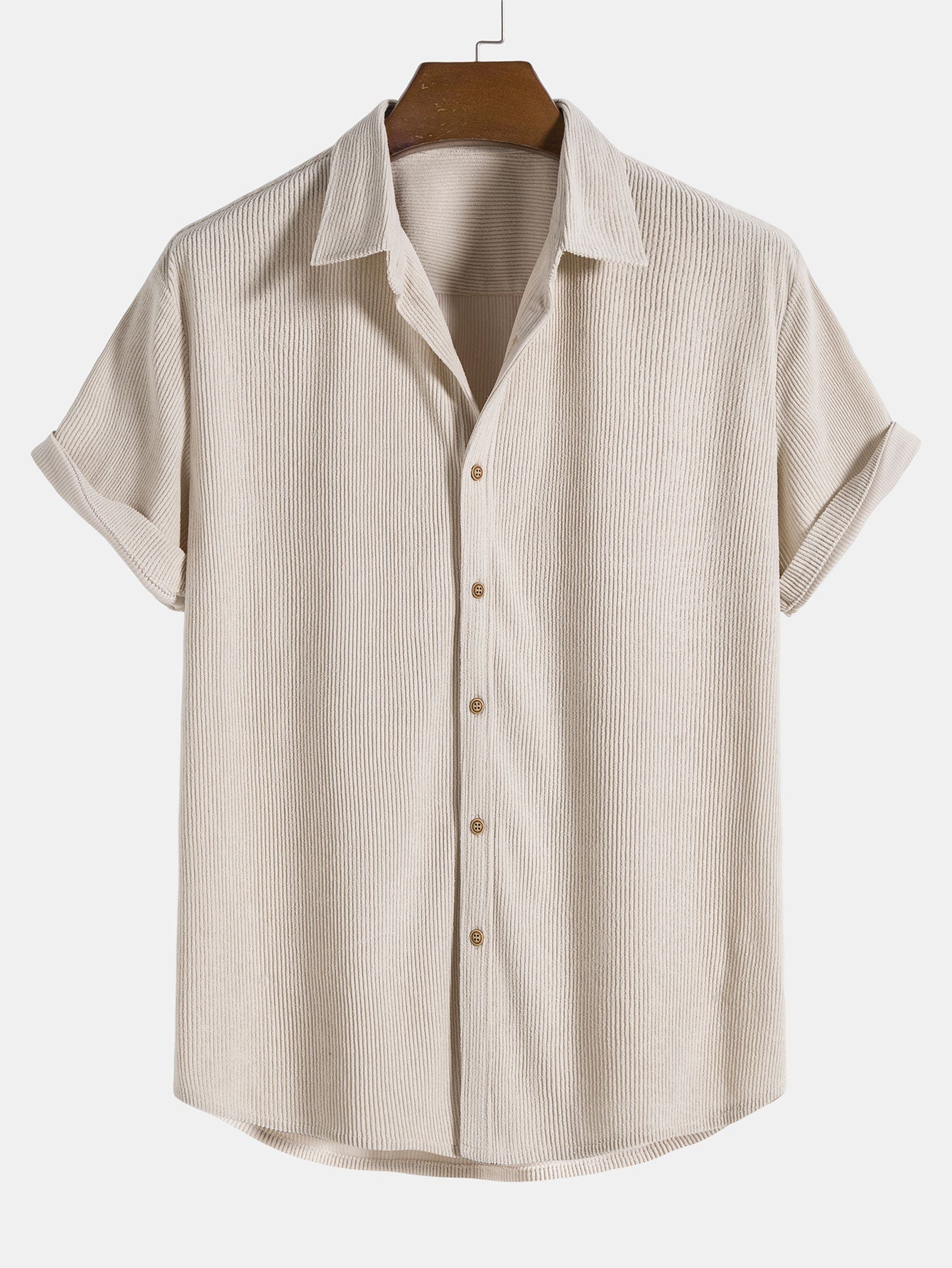 Derada | Corduroy Casual Button - Up Shirt - Derada Fashion