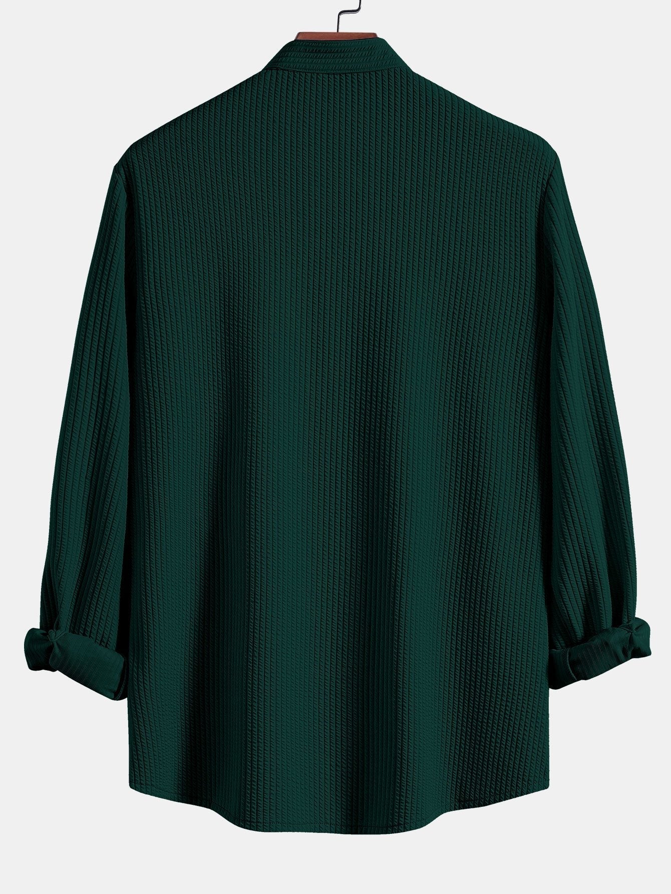 Derada | Geribbeld Stretch Overhemd met Lange Mouwen - Derada Fashion