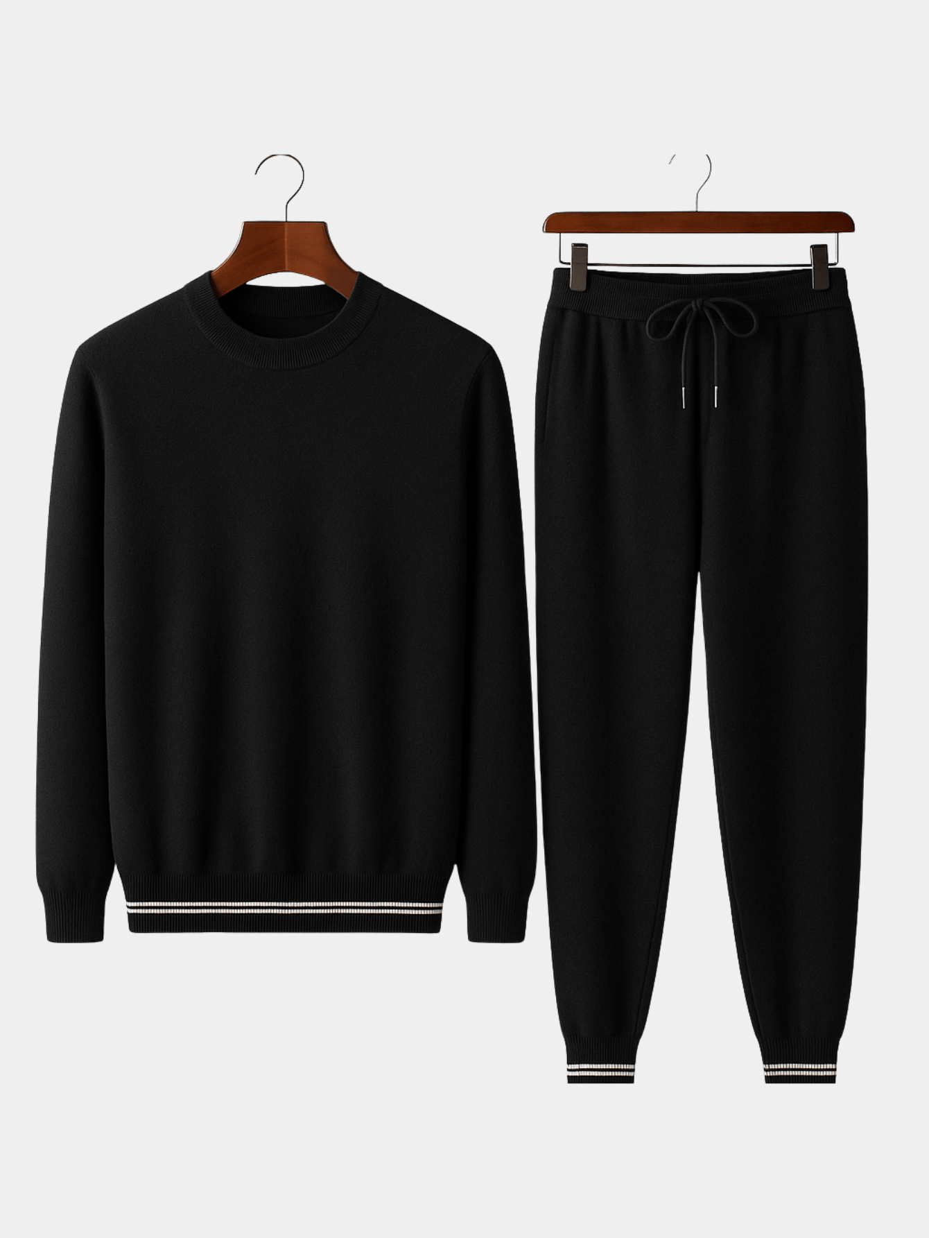 PREMIUM CASHMERE LEISURE SET BLACK - Derada