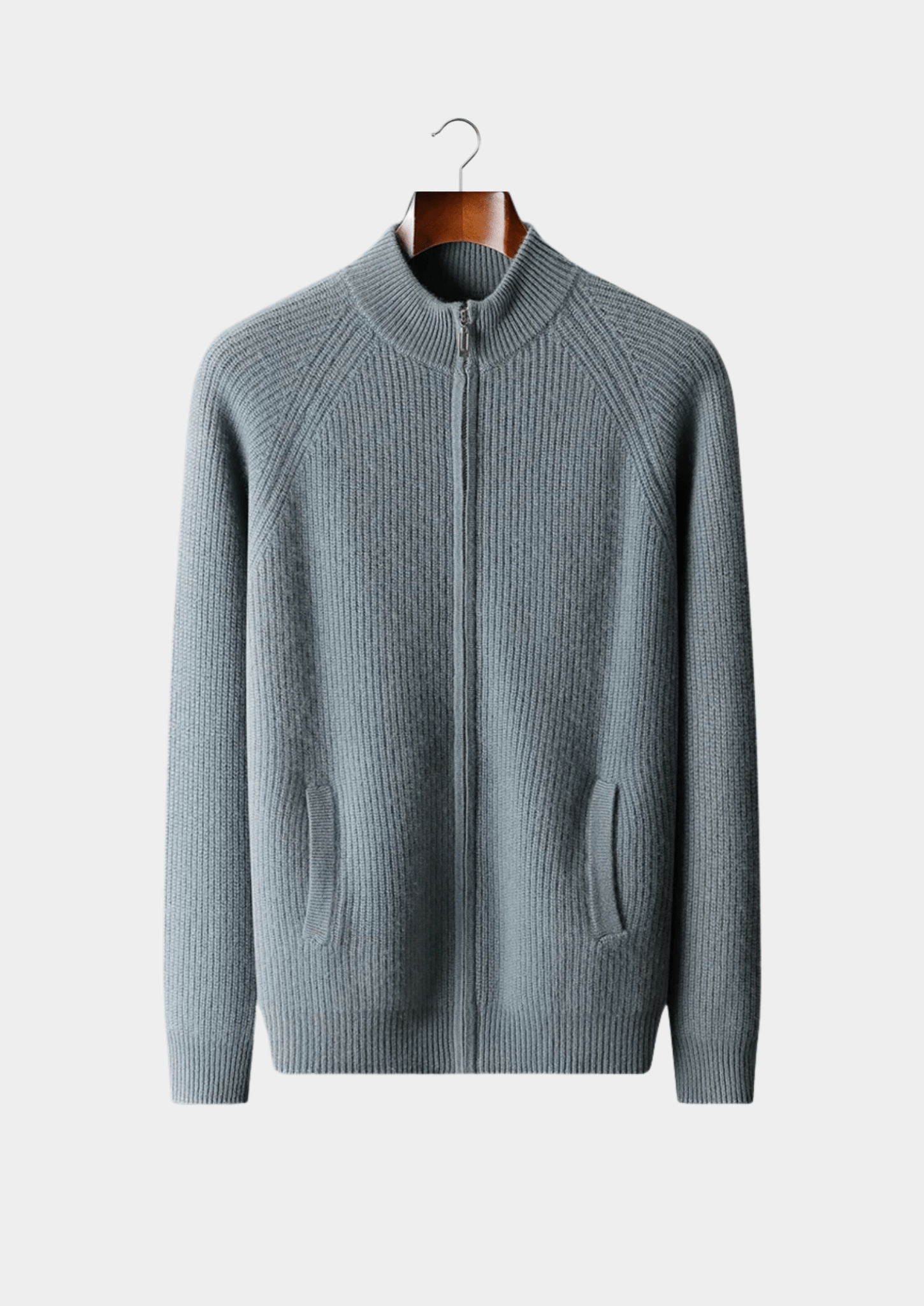 PREMIUM CASHMERE RIBBED CARDIGAN - Derada