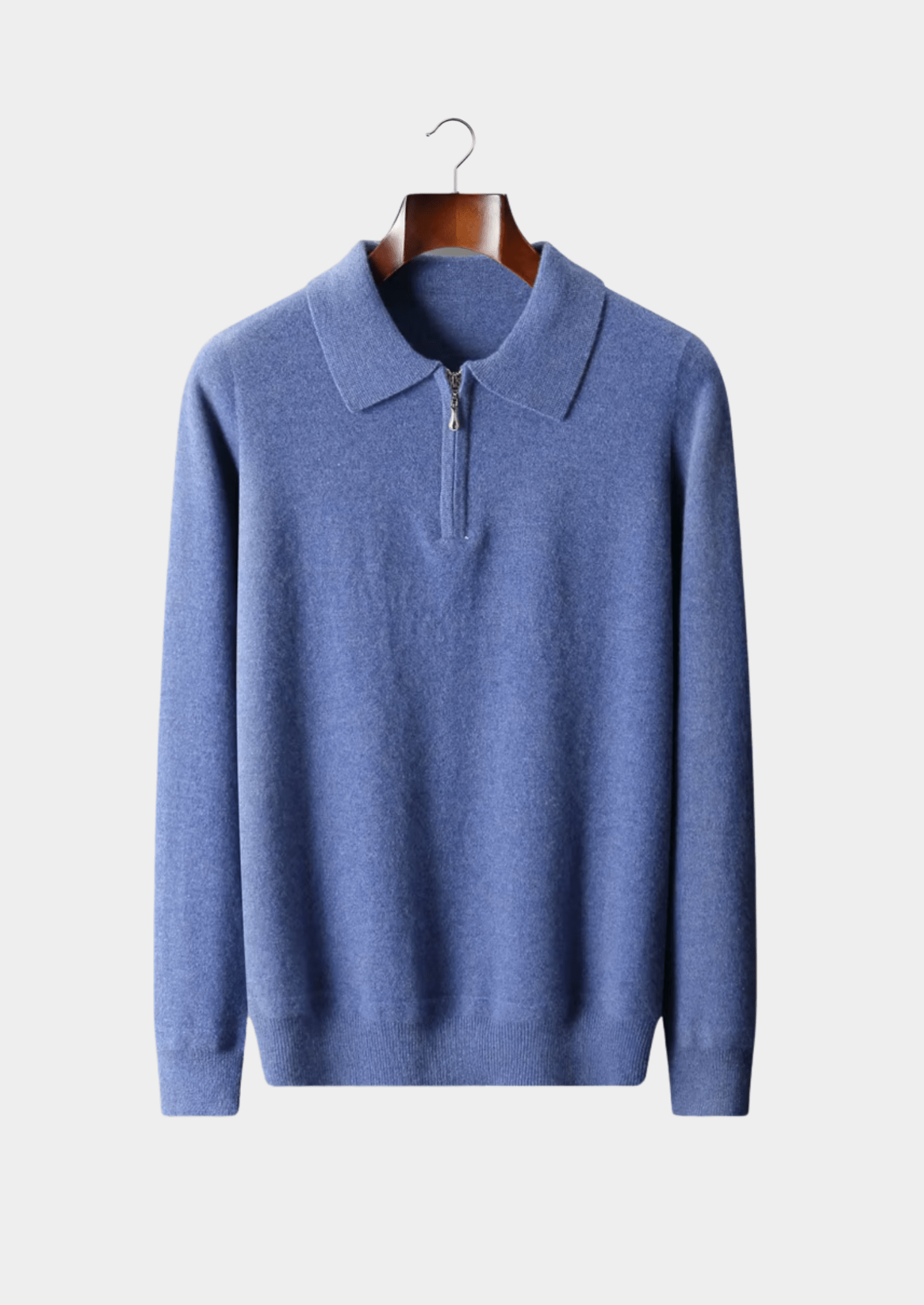PURE EXTRA - FINE MERINO WOOL HALF ZIP POLO - Derada