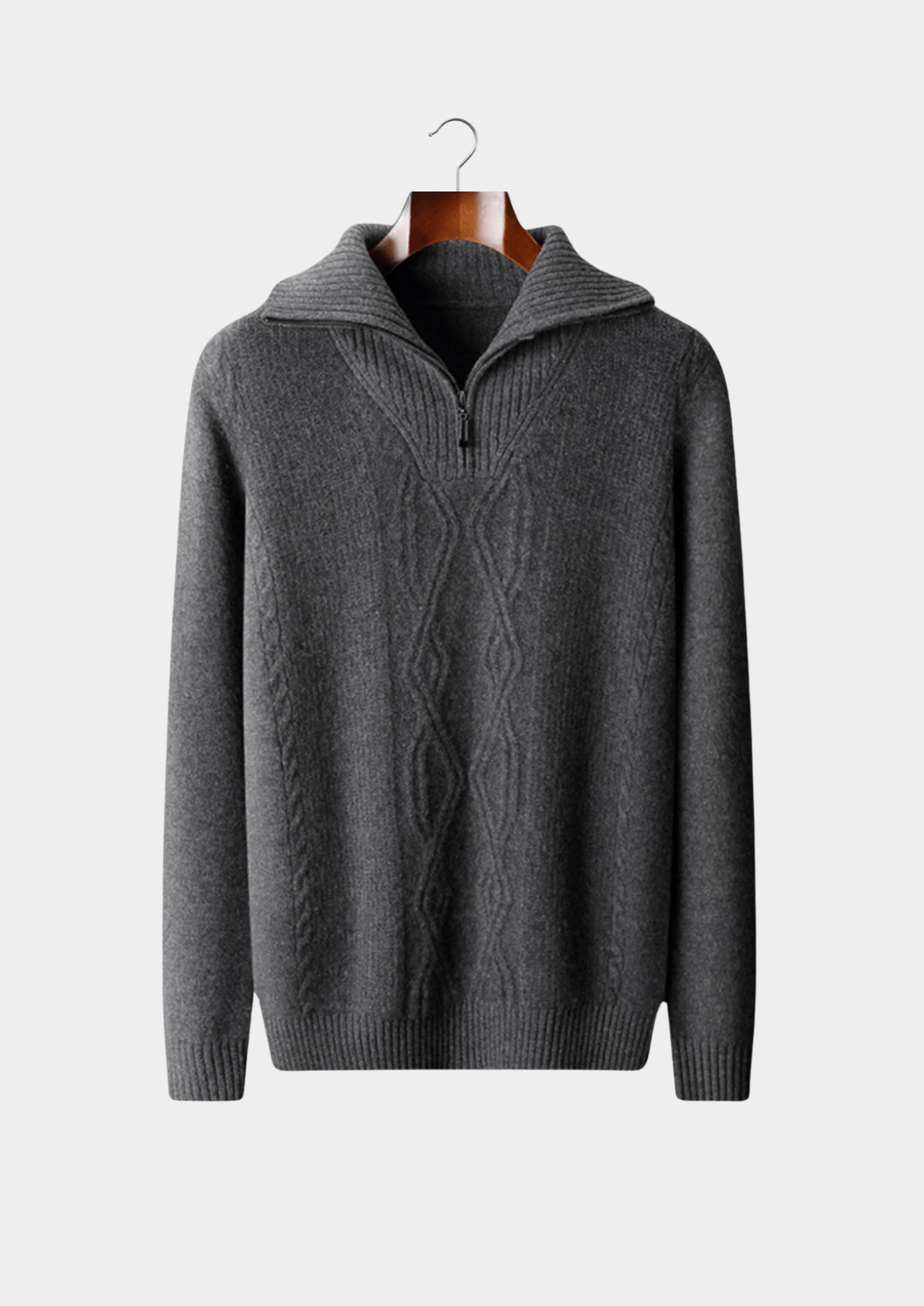 PURE EXTRA - FINE MERINO WOOL HALF ZIP SWEATER - Derada