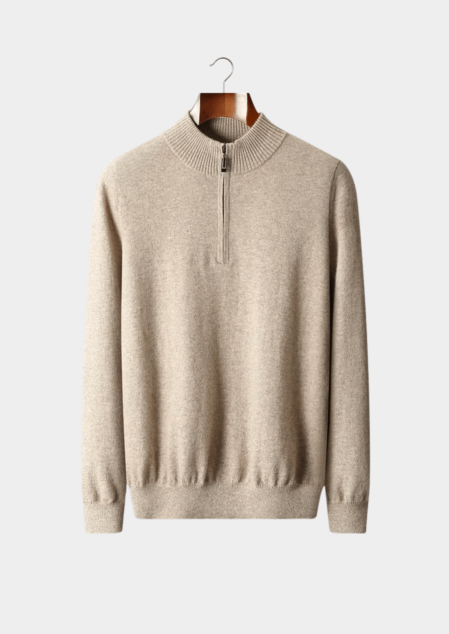PURE EXTRA - FINE MERINO WOOL HALF ZIP SWEATER - Derada