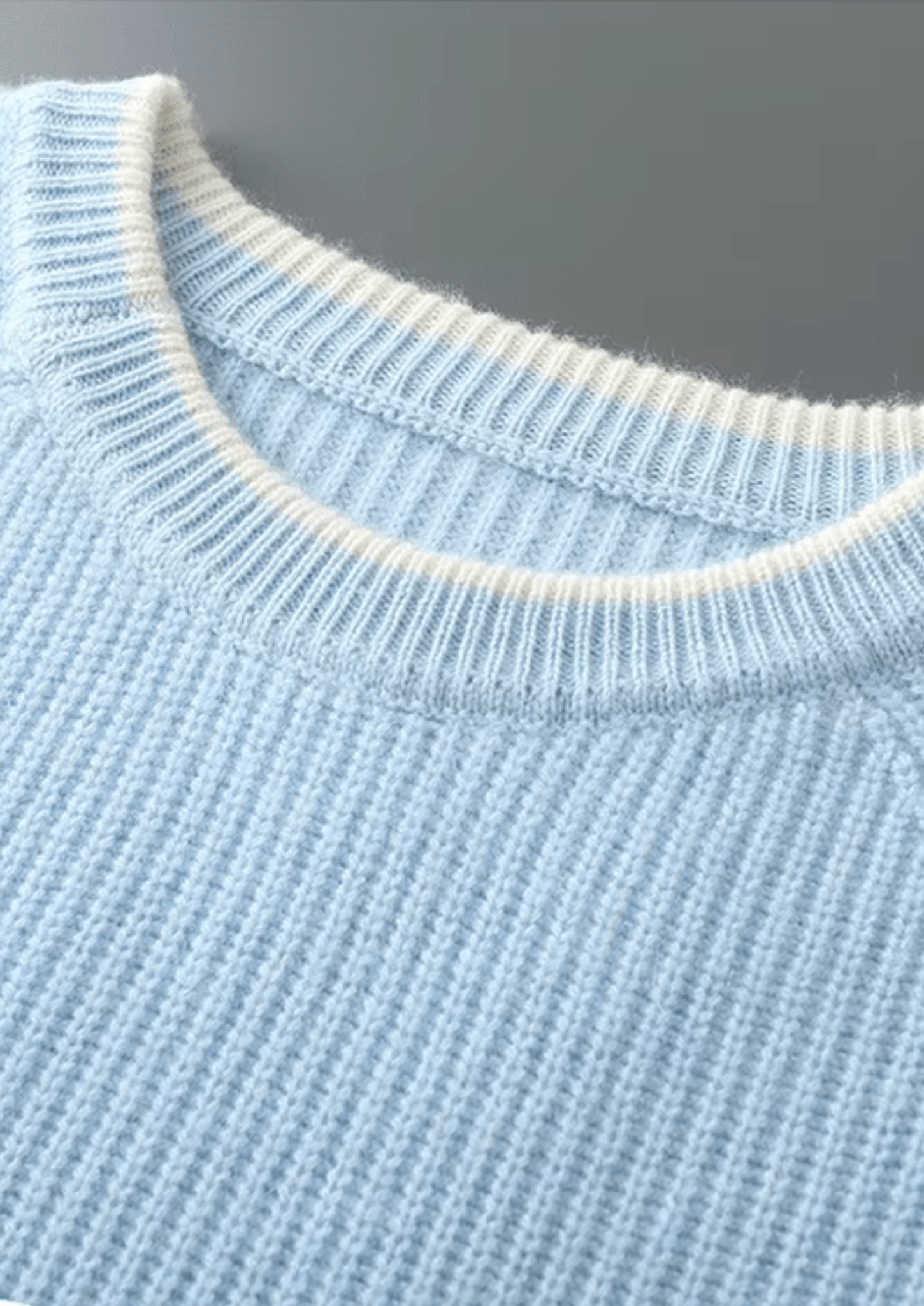 PURE EXTRA - FINE MERINO WOOL TWO TONE CREWNECK - Derada