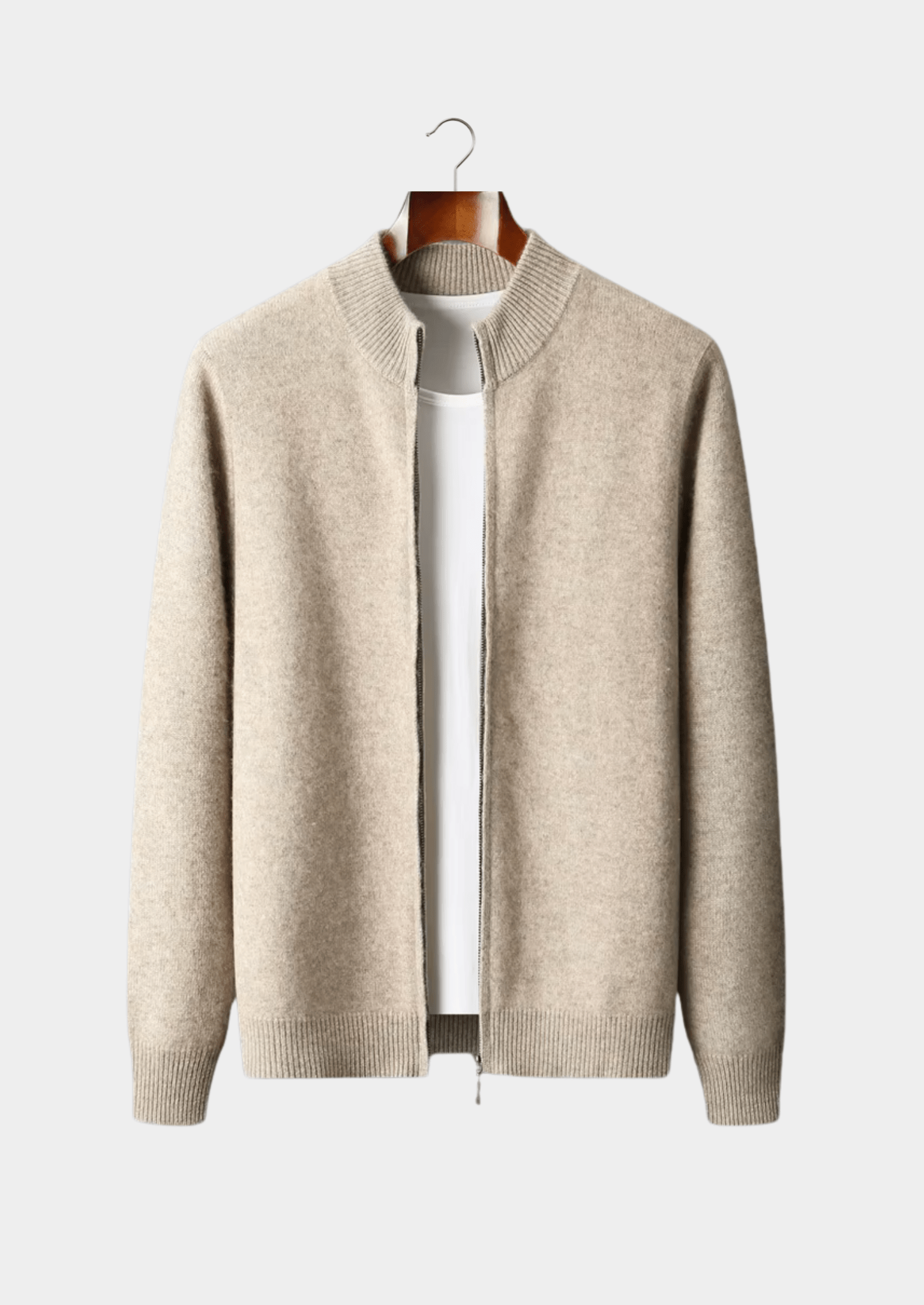 PURE EXTRA - FINE MERINO WOOL ZIPPER CARDIGAN - Derada