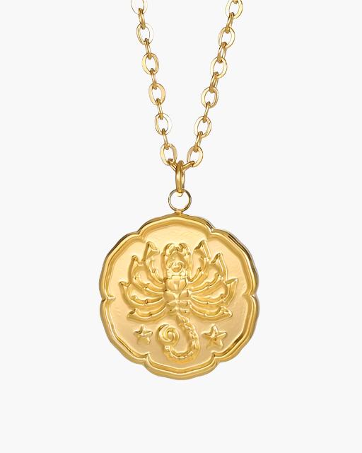 Zodiac Sign Necklace - Gold - Derada