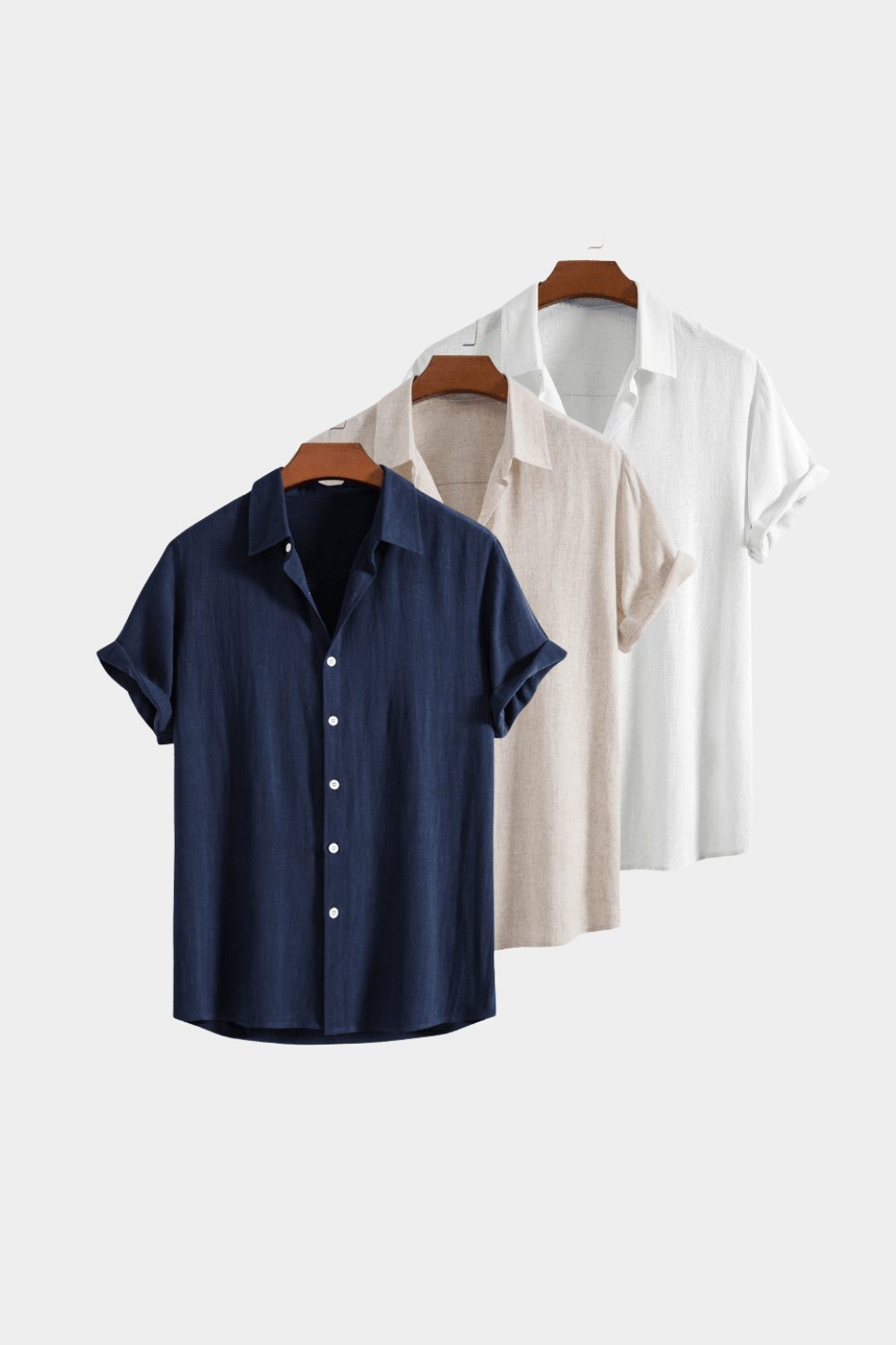 Derada | 3 - pack Zomers Linnen Blend Overhemd - Derada