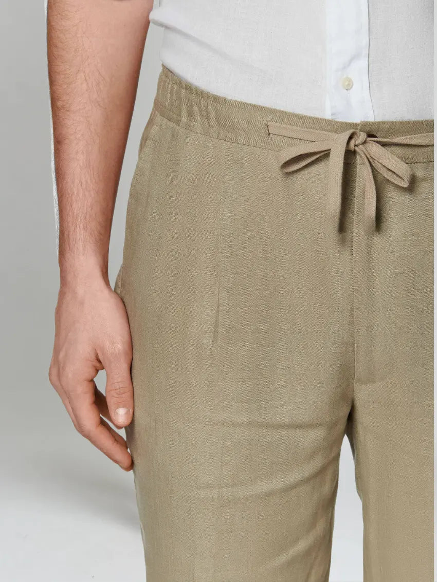 Derada | Linnen Broek - Khaki - Derada