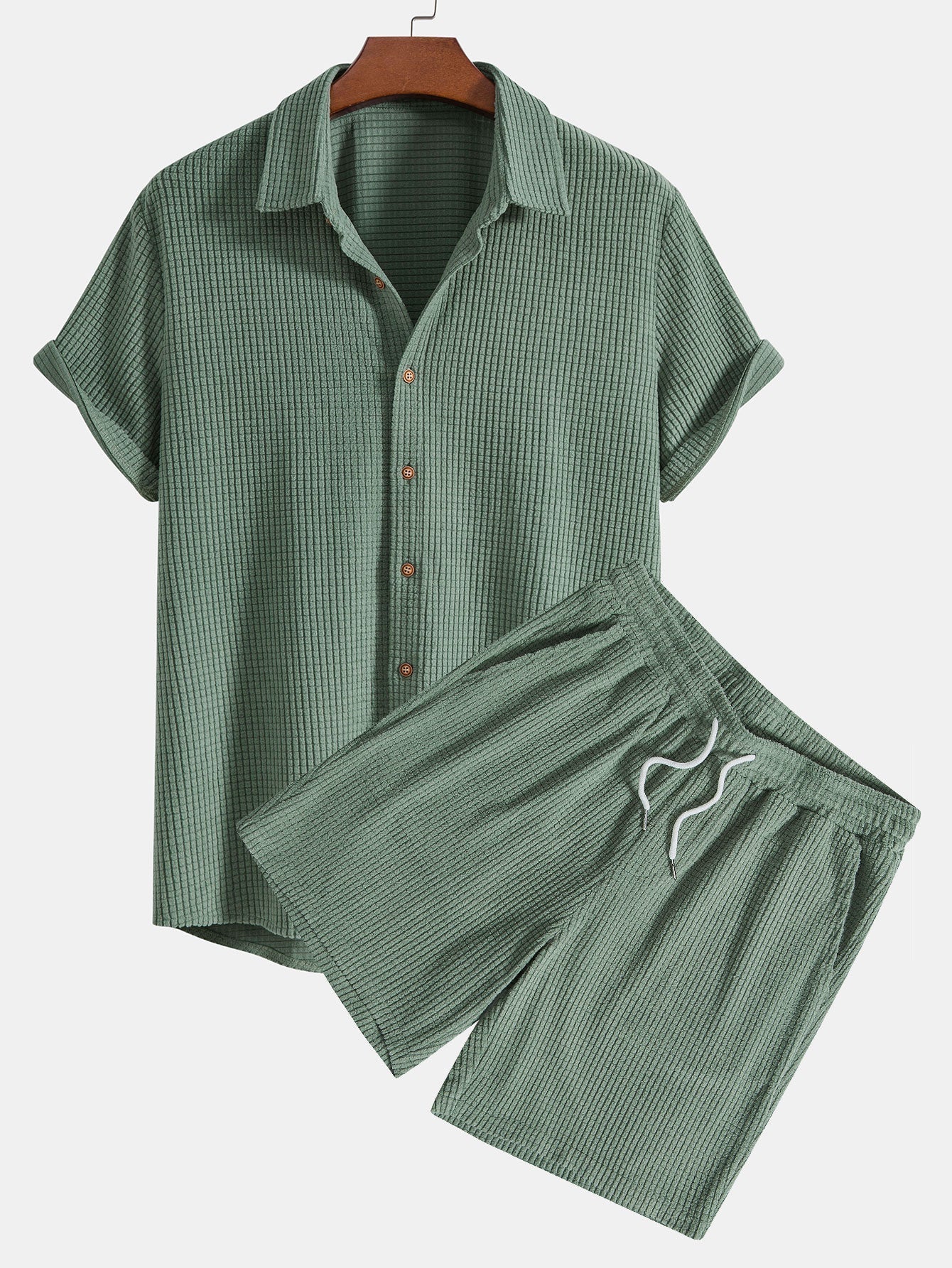 Derada | Linnen Set Wafel - Derada Fashion