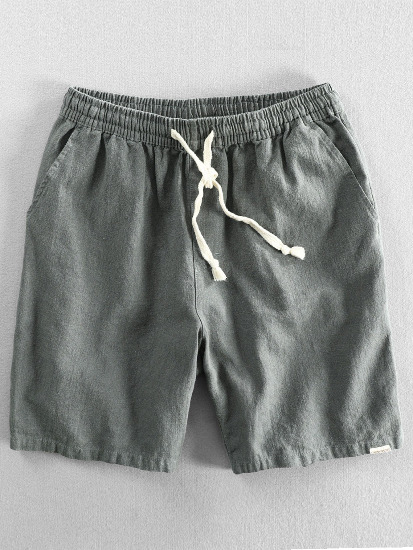 Derada | Naturel Linnen Trekkoord Shorts - Derada Fashion