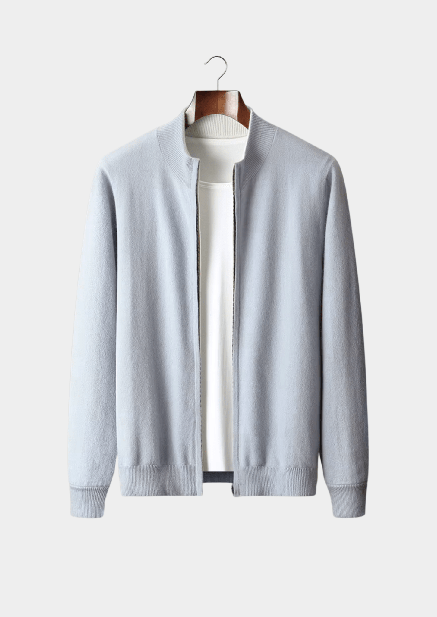 PURE EXTRA - FINE MERINO WOOL ZIP CARDIGAN - Derada